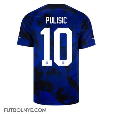 Camiseta Estados Unidos Christian Pulisic #10 Visitante Equipación Mundial 2022 manga corta